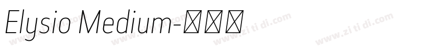 Elysio Medium字体转换